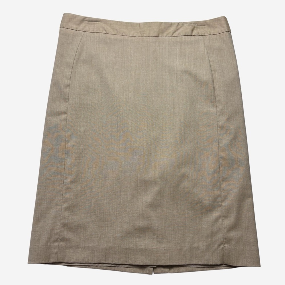 Banana Republic Wool Blend Beige Pencil Skirt Size 12 Career Neutral Workwear